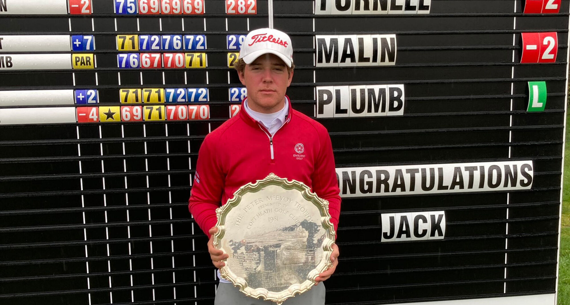  Jack Lee, from Rochester and Cobham Golf Club - winner of the 42nd Peter McEvoy Trophy 